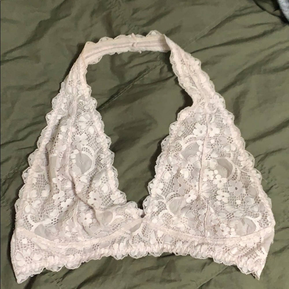 Light pink free people halter galloon bralette